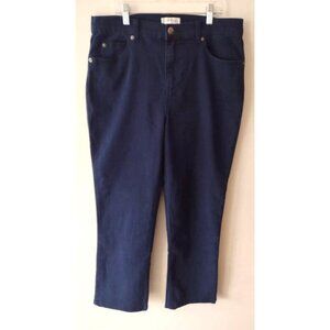 Orvis Demi Boot Leg Jeans Women's Size 10 Blue Dark Wash High Rise Stretch 33x29